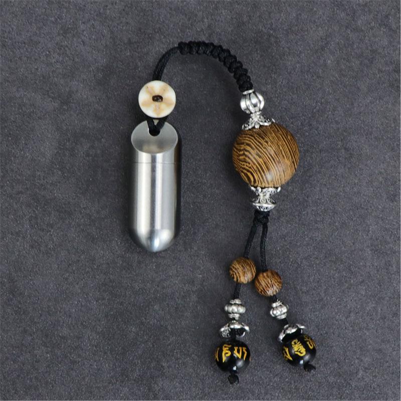 Водонепроницаемая портативная бутылочка для таблеток из титанового сплава - Маленькая герметичная уличная капсула для лекарств