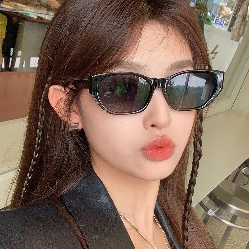 Солнцезащитные очки «кошачий глаз» для женщин и мужчин Y2K Новая мода Солнцезащитные очки Винтажный оттенок Летние Многоугольные Очки с маленькой оправой
