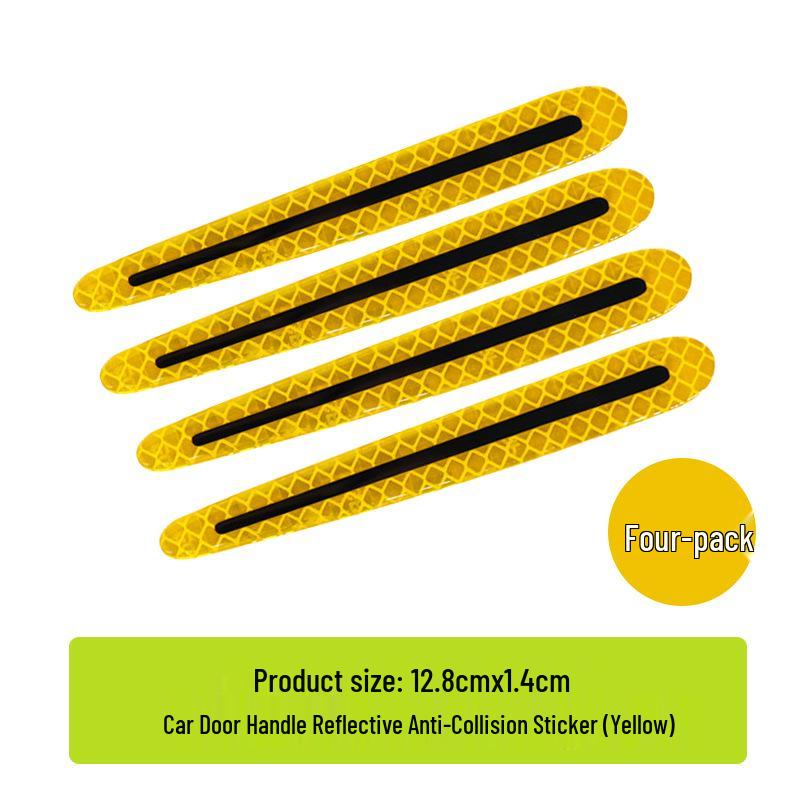 Car Door Anti-Collision Carbon Fiber Texture Reflective Protection Sticker