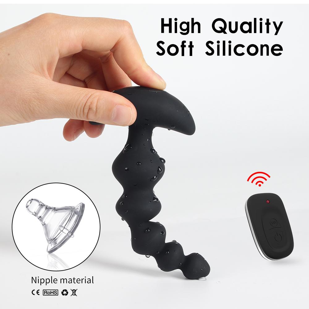 Wireless Anal Vibrators Beads Butt Plug Sex Toys For Men Gay Dildo Masturbators Sex Products Prostate Massager Plug Anale Femme