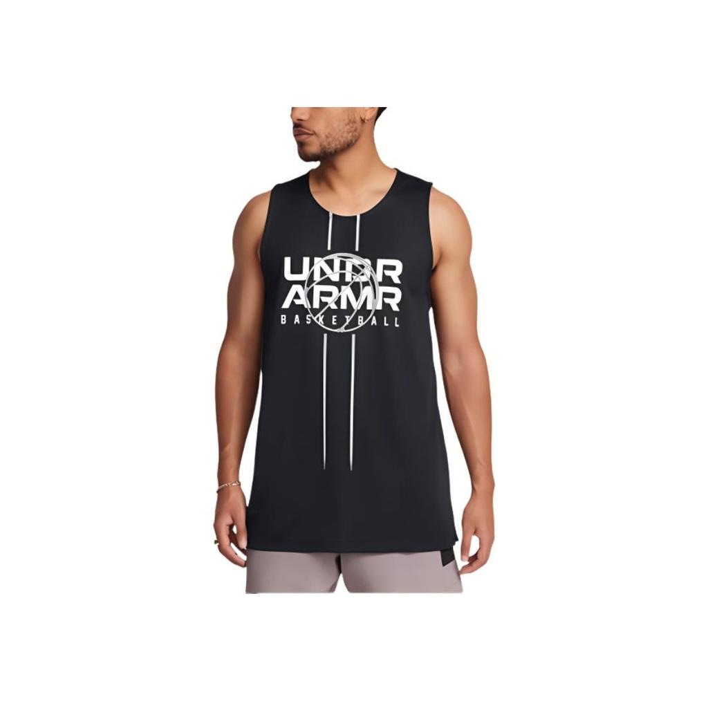 Under Armour Двусторонняя футболка без рукавов с принтом Zone Letter, мужские топы, черная 1387088-001