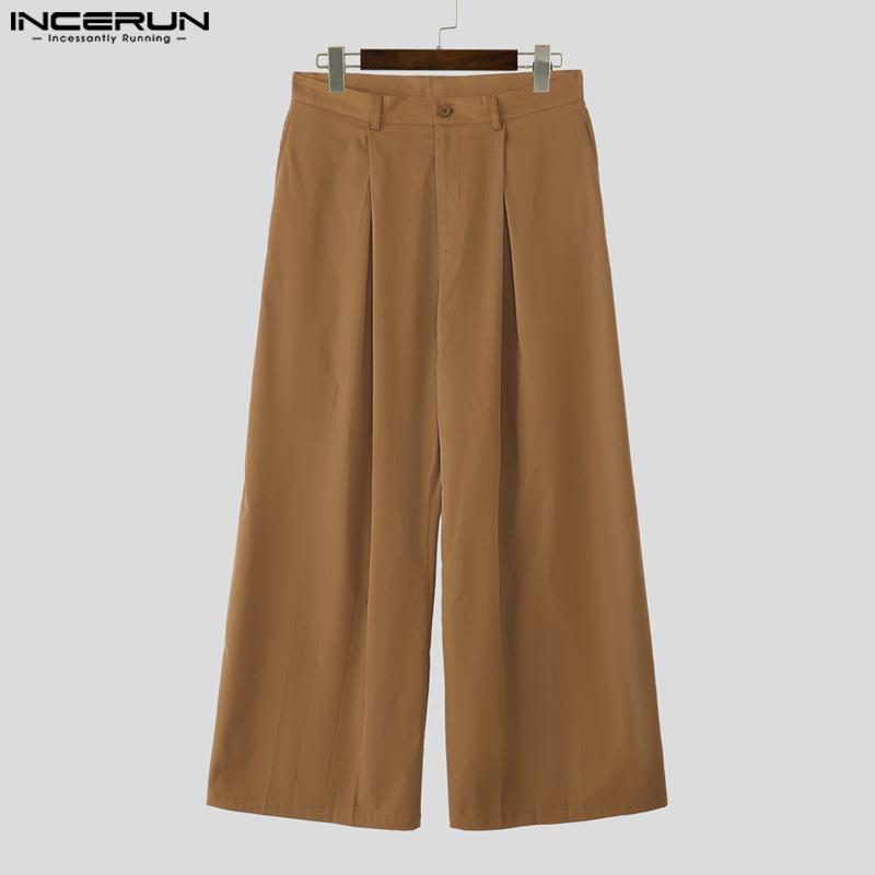 INCERUN Мужские наряды Топы с длинным рукавом и укороченные, длинные брюки, повседневные комплекты для вечеринок