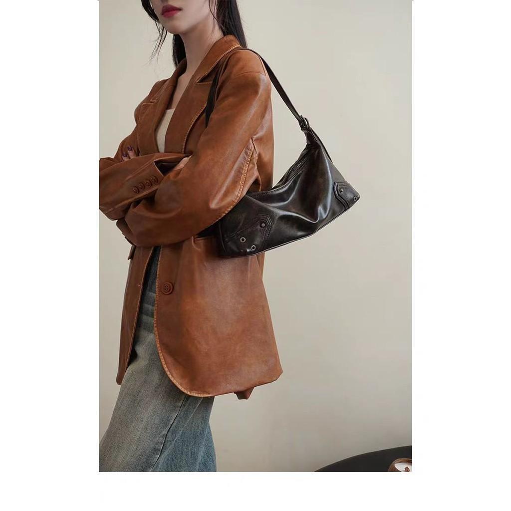 Ielgy Melade Underarm Bag Retro All-Match Shoulder Messenger Bag