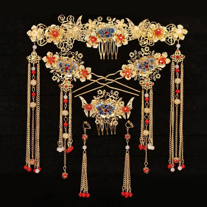 Женские гребни для волос Hanfu Свадебные аксессуары для волос Головной убор Ювелирные изделия Свадебный головной убор Заколка для волос