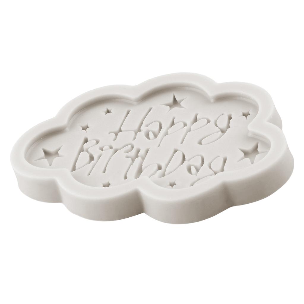 DIY Форма Облака С Днем Рождения Буквы Силиконовая Форма Кекс Выпечки Шоколадной Помадки Формы Конфеты Торт Десерт Украшения Инструменты
