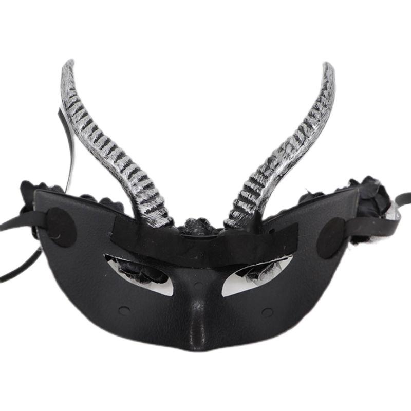 Маска на Хэллоуин Маскарадная маска Маска на пол-лица Маска Демона Маска для Марди Гра Маска для Карнавала Маска с Рогами для Вечеринки
