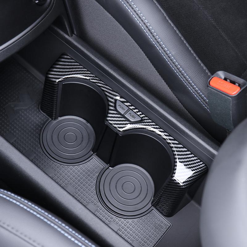 For Hyundai IONIQ 5N 2024 2025 Accessories Carbon Fiber Style Central Console Water Cup Storage Box Trim Frame Cover LHD/RHD