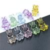 10Pcs Transparent Transverse Hole Arcylic Rabbit Bear Beads DIY Findings for Pendant Necklace Bracelet Jewelry Making