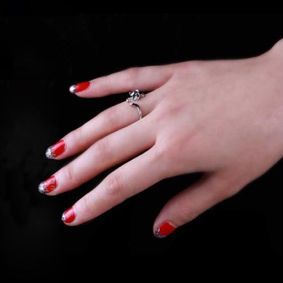 Женщины прекрасный котенок кошка животное горный хрусталь глаза открытые костяшки кольцо