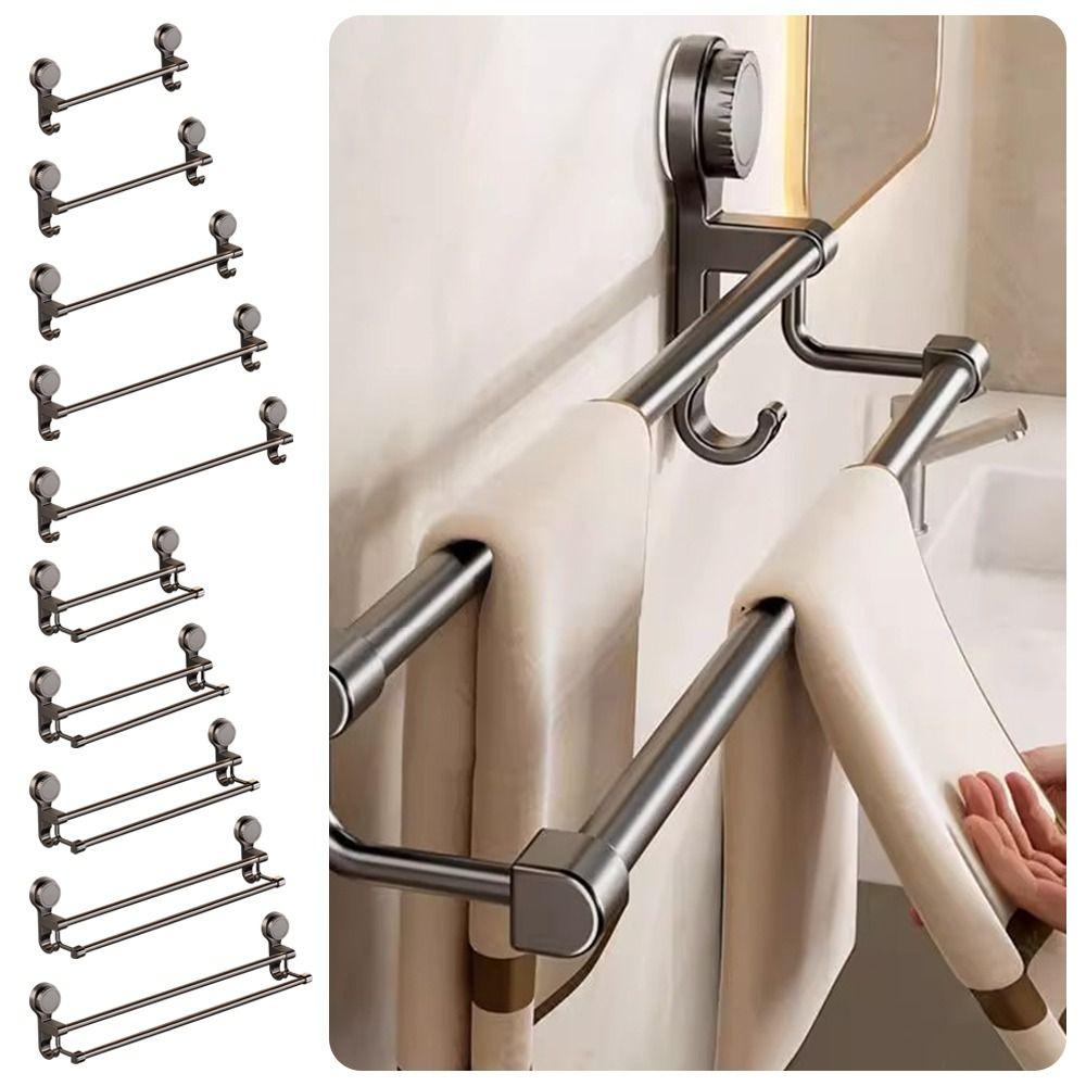 Removable Towel Rack Strong Suction Cups Suction Cup Towel Rack Wall-mounted Towel Rack  Home Use