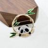 Exquisite Panda Bamboo Brooch Versatile Premium Sense Female Cute Corsage Temperament Pin Suit Coat Accessories