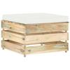 Day and Night - Day and Night Sectional Ottoman with Green Impregnated Wood Cushion
