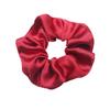 Large Solid Color Satin Fabric Scrunchies for Women's Ponytails