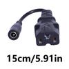 Universal 5.5x2.1mm Female Adapter Cable 22AWG DC5521 Convert to Multiple Plugs Including C13 M16/12 for Electronics