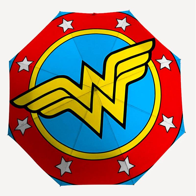 1PC Wonder Woman Umbrella-8-Rib Reinforced, Automatic Open, Lightweight & Durable, Cute Fashion Accessory for Outdoor-W9310