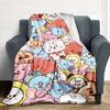 Cartoon Characters Flannel Blanket Throw Blanket Soft Warm Sofa Bed Camping Car Home Decor Unique Christmas Gift C930976