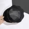 Knitted Women's Beret Breathable Octagonal Hat Summer Painter Hat  Beach