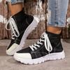 Fashion Canvas Women Sneakers Trend New Sports Running Lace-up Casual Women Shoes Walking Flats Designer Autumn Embroidery Craft