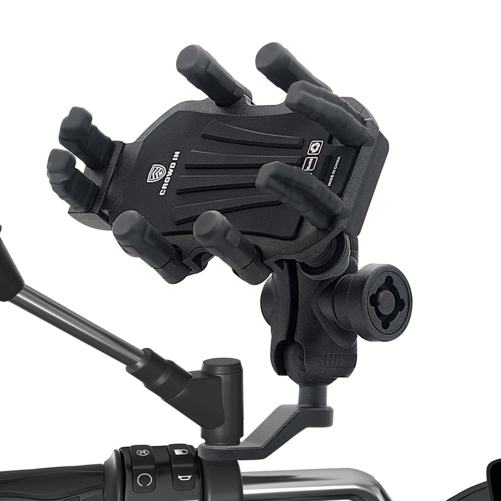 Подставка для мобильного телефона на мотоцикле в горах, автомобильный алюминиевый сплав, улучшенный амортизатор, электрическая подставка, антивибрационный стиль сиденья для зеркала