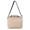 Shoulder Bag Large Capacity Box Embossed Logo [Universal Overalls] [Beige]