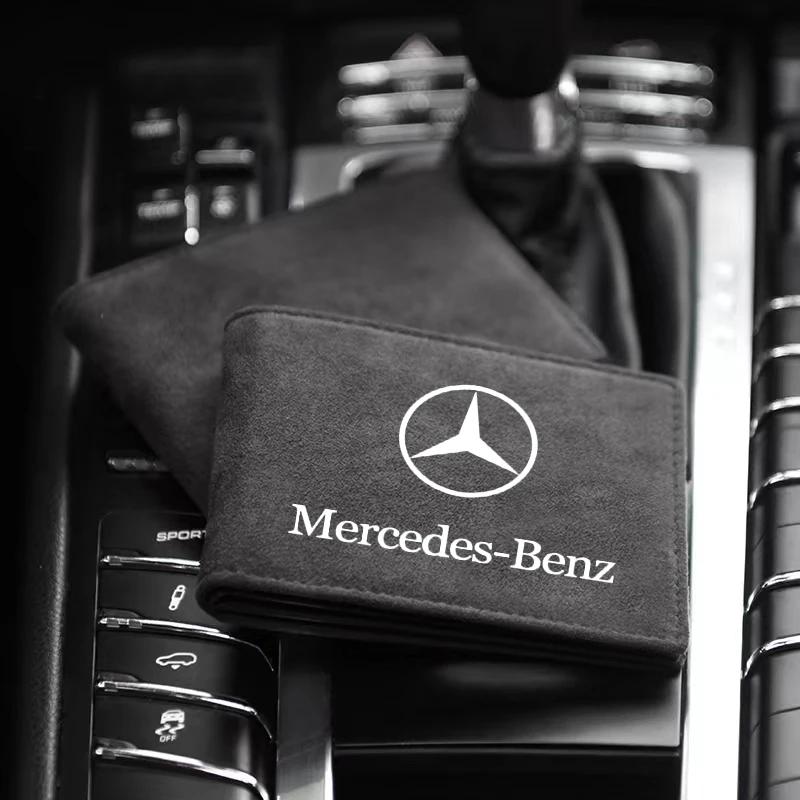 AABIG1 Car ID Holder Driver License Business Card Clip Auto Storage Stickers For Mercedes-Benz C450 C180 C200 C220 C250 C300 C400 W205