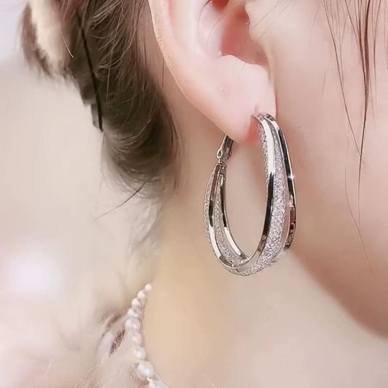 Серебряные овальные серьги в стиле бохо, большие висячие антиаллергенные серебряные серьги-иглы, модные круглые дизайнерские роскошные серьги