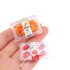 1/12 Dollhouse Mini Supermarket Vegetable Fruit Model With Clear Box Dollhouse Simulated Food Decoration Dolls House Accessories
