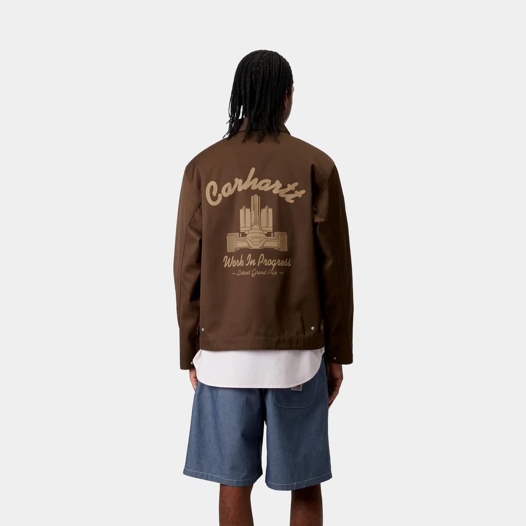 Carhartt WIP Куртка-модуль гонщика с вышивкой узора на спине, воротник на молнии, длинный рукав, мужские куртки I034517-2X0-01