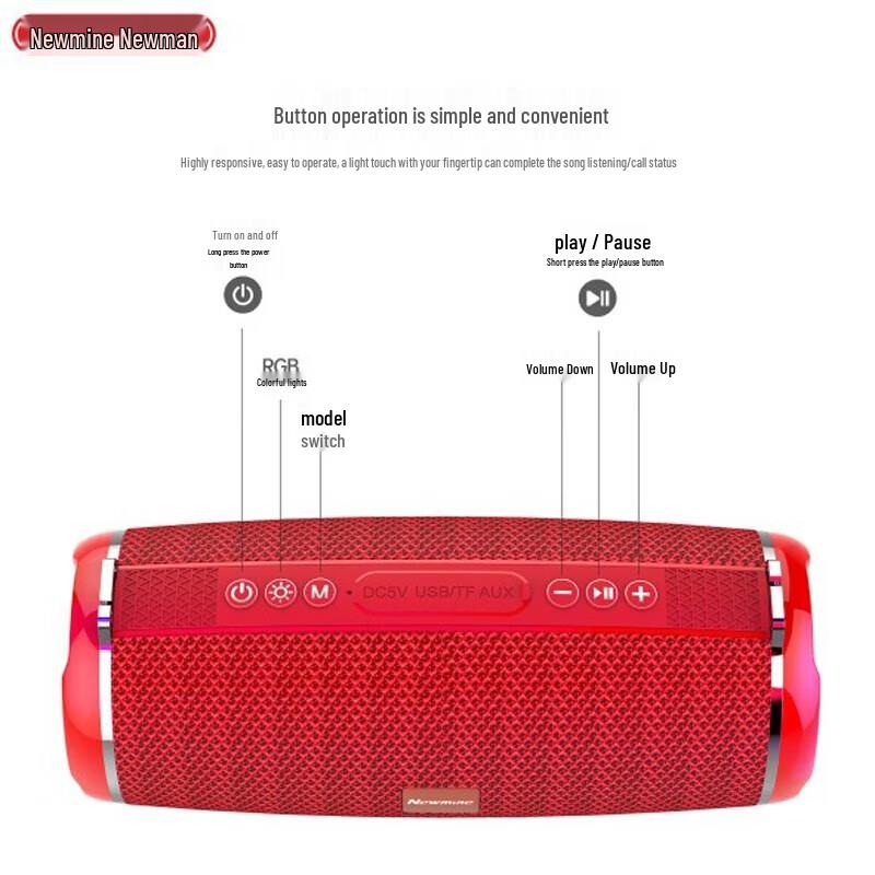 Newmine BT33 Desktop Fabric Bluetooth Speaker