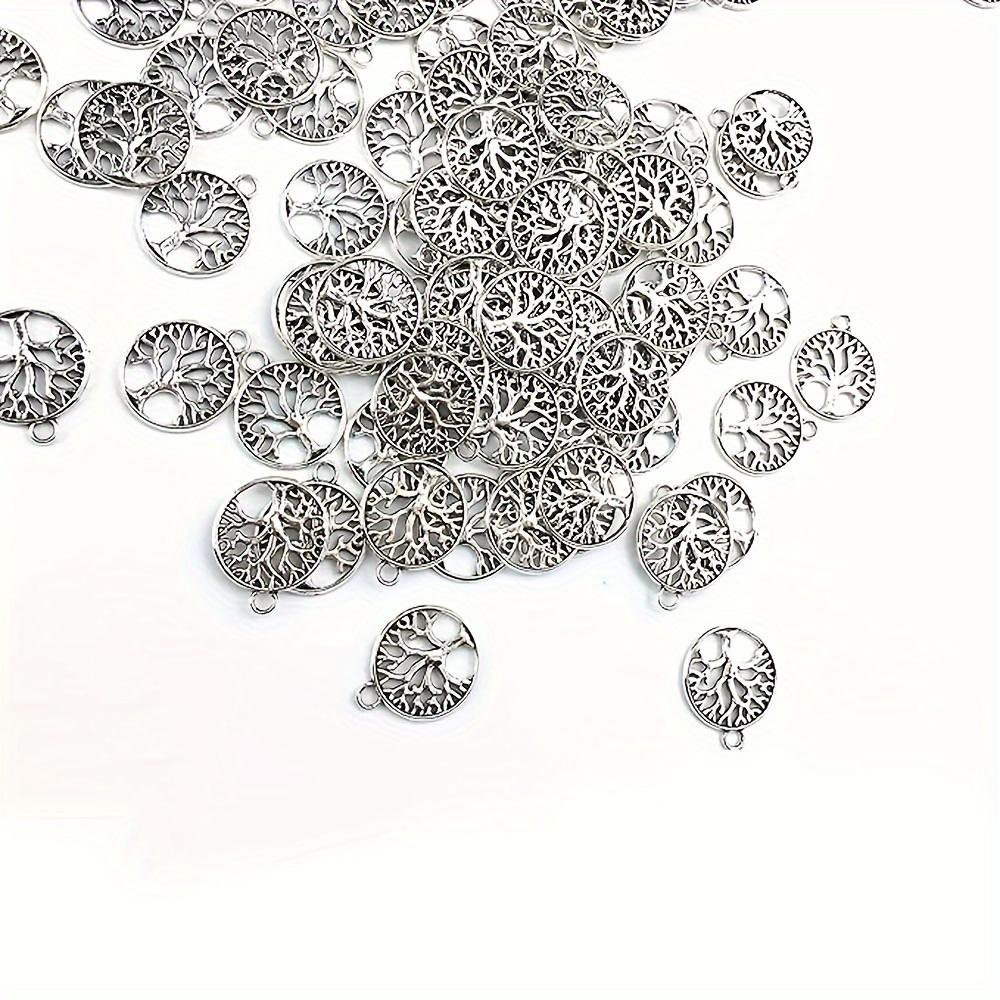 6/24/48pcs Alloy Gold Silver Life Tree DIY Accessories Life Tree Pendant Retro Alloy Necklace Bracelet Pendant