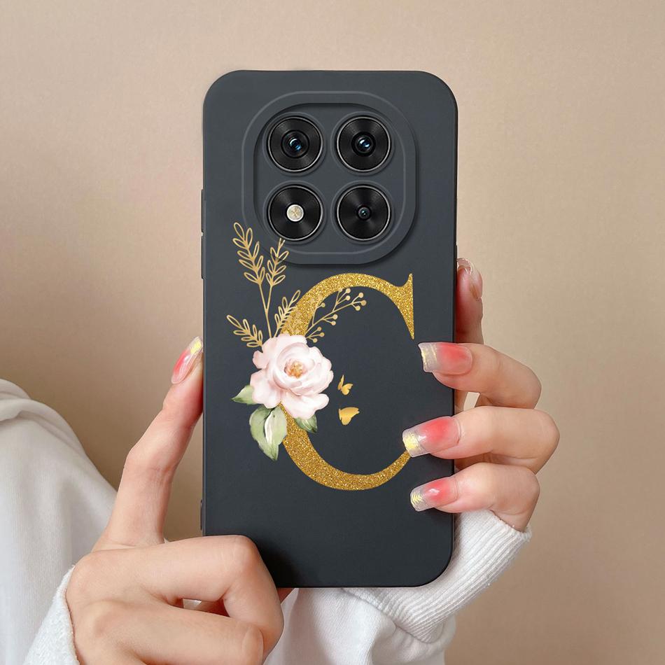 Чехол Для Redmi Note 14 Pro Plus Простой Буквенный Мягкий Жидкий Силикон Ударопрочный Чехол Для Телефона Для Redmi Note14 14Pro 4G 5G Fundas