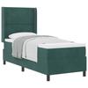 Box Spring Bed with Mattress Dark Green 80 x 200 cm Velvet