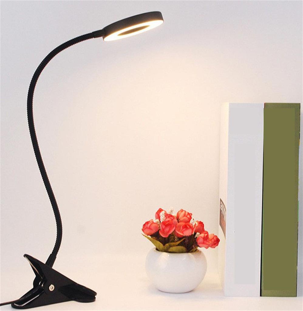 Clip-on Desk Lamp USB Table Lamp LED Light Flexible Reading Lamp For Art Reading Beauty Makeup