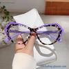Fashion Cat Eye Glasses Women New Fashion Multi-color Rim Eyeglasses Trendy Chic Design Blue Light Blocking Eyewear