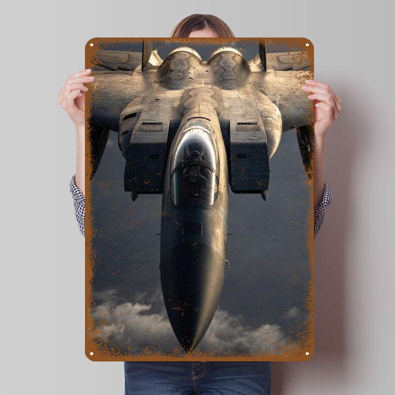 F15 Eagle Sign Airplanes Poster Bathroom Decor Custom Metal Tin Signs for Wall Art Decoration Things for Room Design Coffee Bar