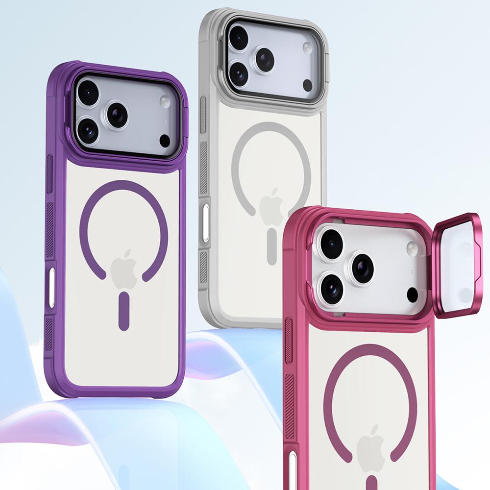 Защита объектива из стекла Подставка Чехлы для телефона Для iPhone 17 16 15 14 13 12 11 Pro Max Plus Air Для Magsafe Ударопрочная Магнитная крышка