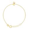 Children's Bracelet - LÉA &; ARTHUR - POUISSIN - 375 Yellow Gold - Forçat Link - Adjustable 12-14 Cm