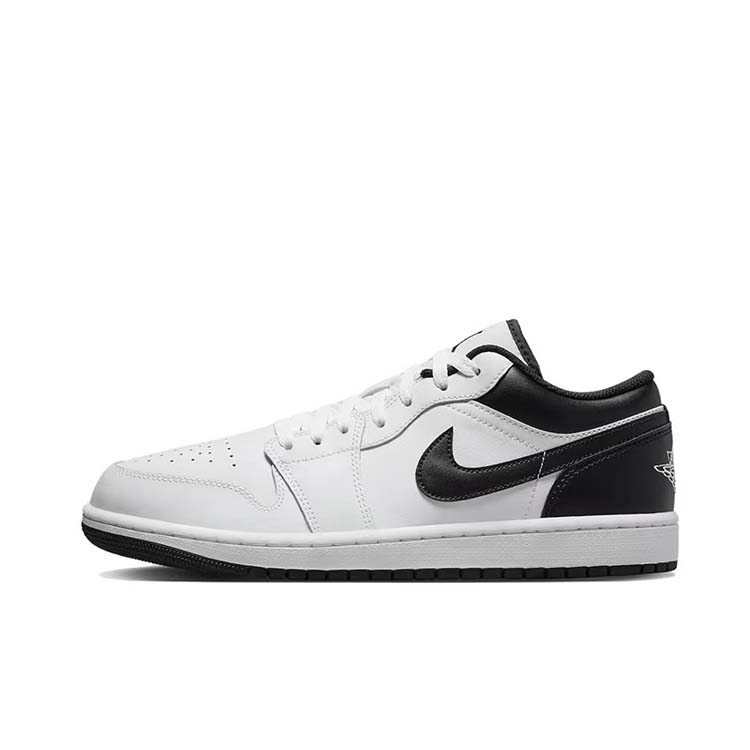Jordan Air Jordan 1 Амортизация Нескользящая Низкие Винтажные Баскетбольные Кроссовки Мужские Черно-Белые 553558-132(Команда183-)