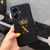 Для Realme C55 C 55 6.72'' Чехол Нежные Милые Буквы 3D Корона Цветы Матовый Ударопрочный Мягкий ТПУ Силиконовый Чехол для Телефона Задняя Крышка