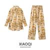 Fashion Style 2024 Spring New Arrival Women's Clothing Temperament Printed Shirt Outfit Tops High Waist Pants 8265035