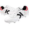 Kelme MICHEL FG Shoes, White/Red, Size 29cm, ZX80011018