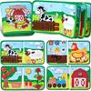 Children'S Felt Cloth Book, Children'S Educational Early Education Can'T Tear Cloth Book Farm Cognitive Early Education Felt Book