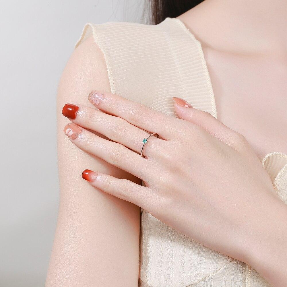 Классическое Параиба Круглое Изумрудное Кольцо Стерлингового Серебра S925 Пара для Женщин Сапфир Обручальное Подарок На Годовщину Ювелирные Изделия