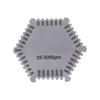 Stainless Steel Hexagonal Wet Film Comb Gauge Professional Grade 25-3000um for Lab Paint Coating Thickness Testing Use