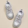 Silver inner heightening platform shoes women's shoes new spring and autumn leisure sports little white shoes muffin