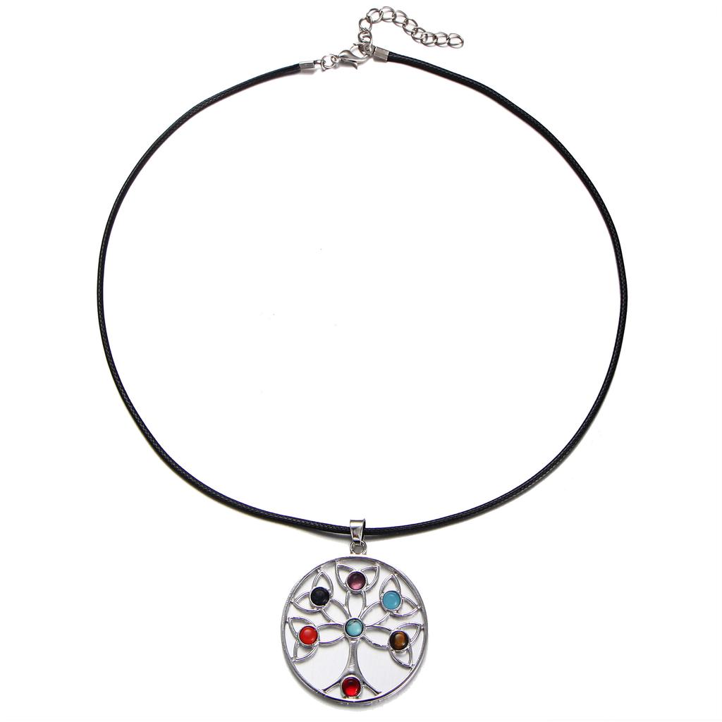 Ожерелье с круглой полой подвеской «Дерево желаний» «Древо жизни»