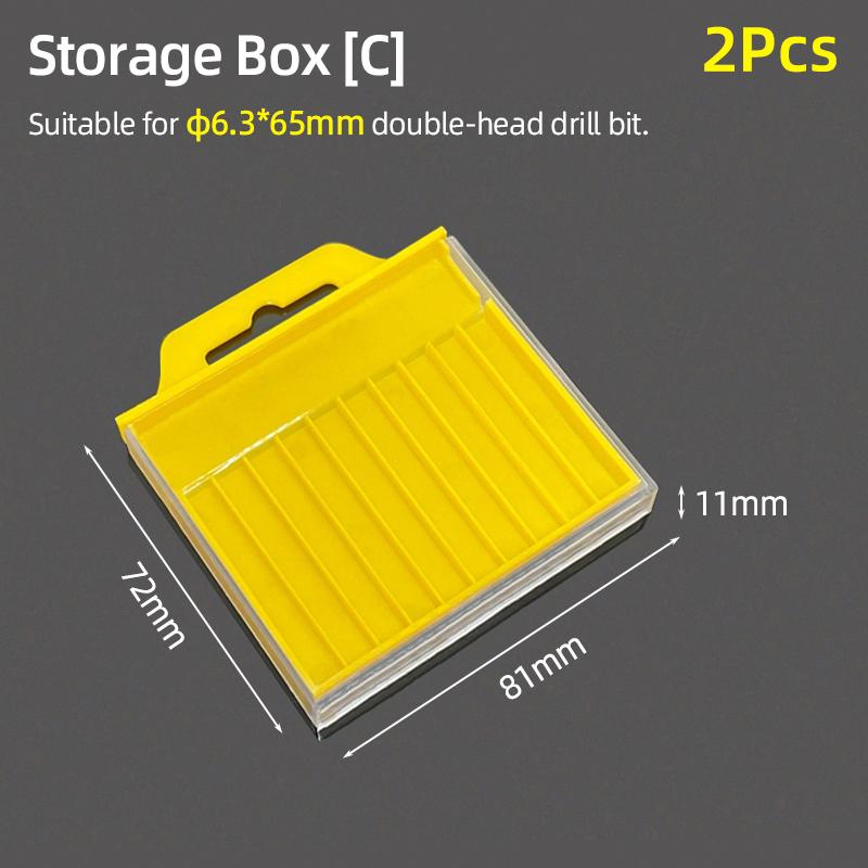 Drill Bit Storage Box Double Head Screwdriver Bit Organizer Case Box Accessories Tool Plastic Box Empty Drill Packaging Case