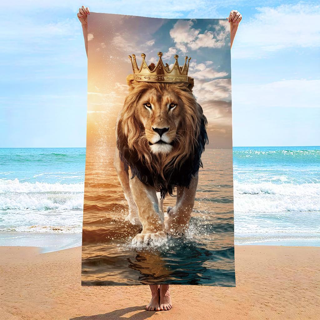 New, Double-sided Velvet Beach Towel Quick-drying Sports Towel Printed Bath Towel