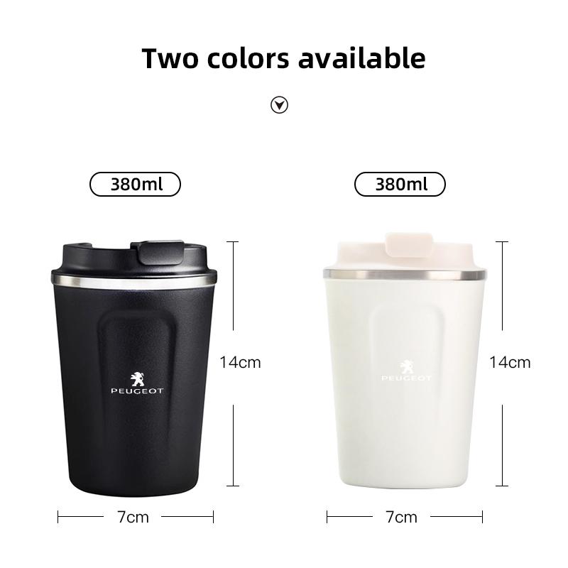 Car Cold Drink Cup Coffee Mug Thermal Cup Car Logo Accessories For Peugeot 208 3008 308 2008 207 508 406 407 307 408 5008 4008