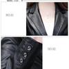 Черная женская кожаная куртка весна-осень короткий повседневный пиджак кожаная одежда S-5XL пальто для работы